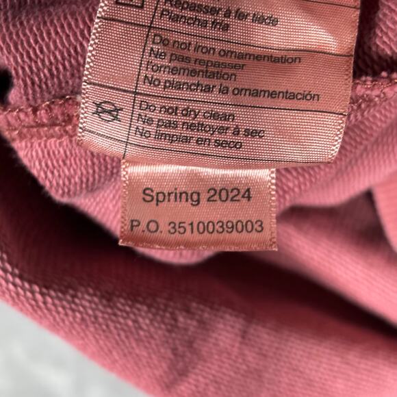 Carhartt Men’s Relaxed Fit Rosewood Red Cotton Hoodie Size L - Picture 6 of 7